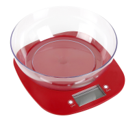 Ваги кухонні GRUNHELM KES-1PR (Червоні, з чашею)