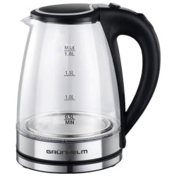 Електрочайник скляний (чорний) Grunhelm EKG-2301