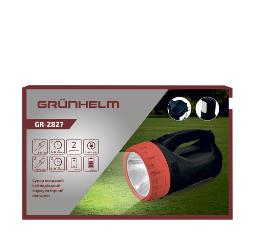 Фонарь LED акум ручной - GR-2827 GRUNHELM
