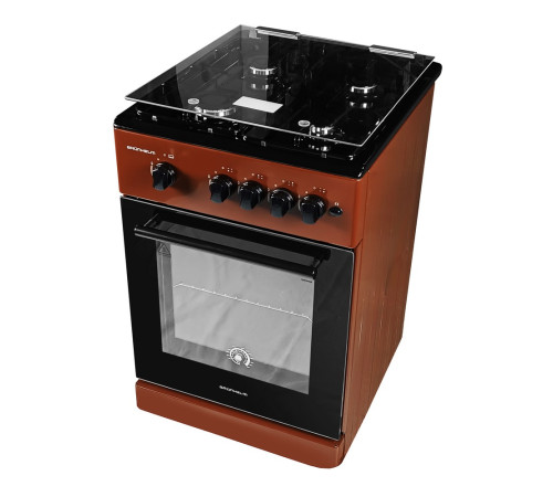 Плита газова Grunhelm G4FG5612BRB Коричнево-чорна