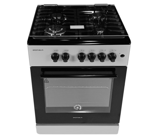Плита газовая Grunhelm G4FG66124GB Серо-черная