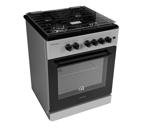 Плита газовая Grunhelm G4FG66124GB Серо-черная