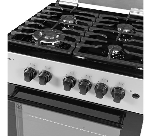 Плита газовая Grunhelm G4FG66124GB Серо-черная