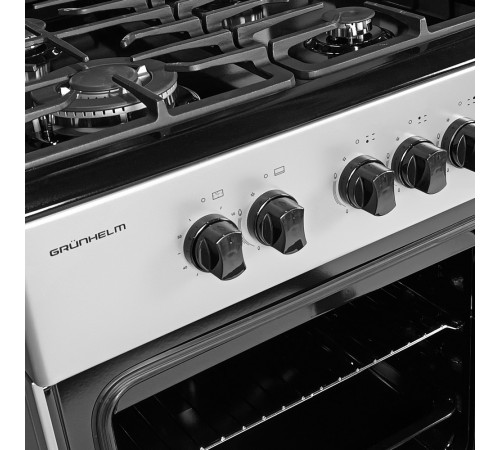 Плита газовая Grunhelm G4FG66124GB Серо-черная
