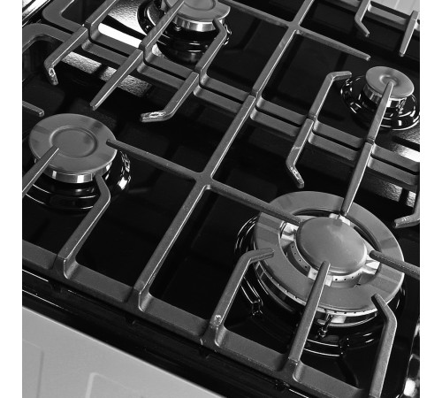 Плита газовая Grunhelm G4FG66124GB Серо-черная