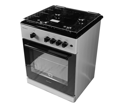 Плита газовая Grunhelm G4FG6612GB Серо-черный