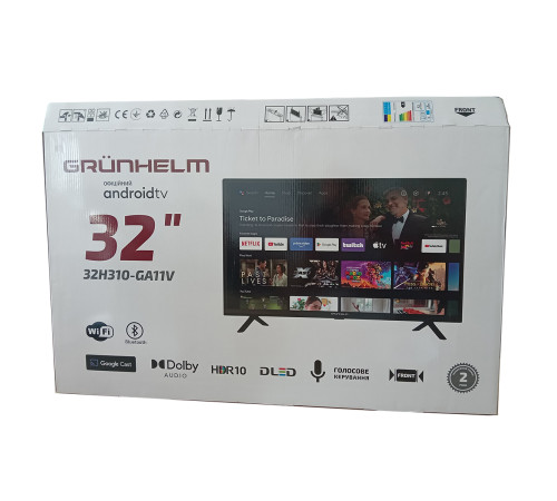 Телевізор 32" Google Android 11 Smart TV 32Н310-GA11V Grunhelm