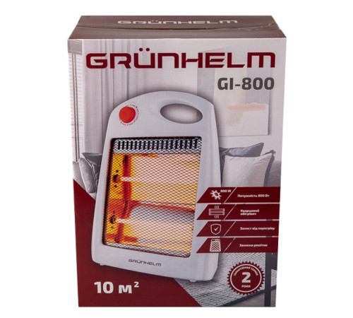 Кварцовий обігрівач GI-800 Grunhelm