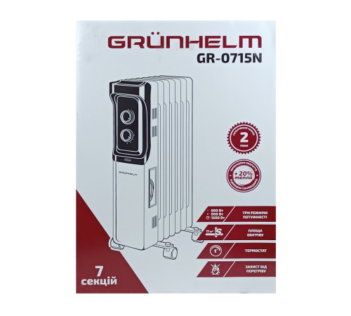 Масляный обогреватель GR-0715N/1,5 кВт Grunhelm