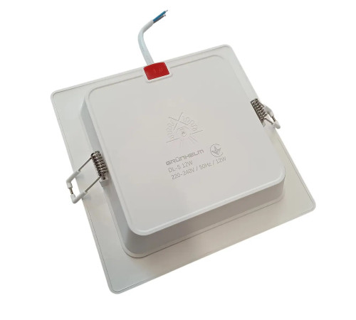 Светильник LED квадратный врезной - DL-S 12W 145х145х29.5 мм Grunhelm