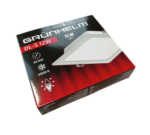 Светильник LED квадратный врезной - DL-S 12W 145х145х29.5 мм Grunhelm