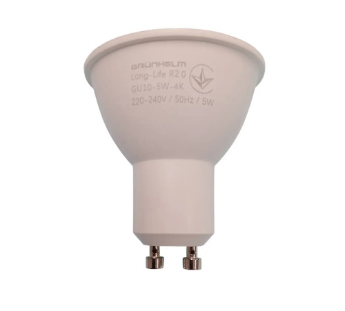 Лампа LED - GU10-5W-4K-E27 Long-Life R2.0 Grunhelm