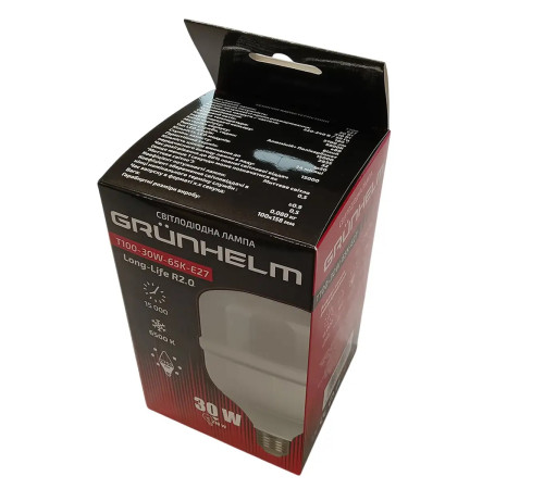 Лампа LED - T100-30W-65K-E27 Long-Life R2.0 Grunhelm
