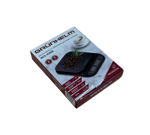 Ваги кухонні з таймером для кави та спецій - KES-030B чорнi Grunhelm