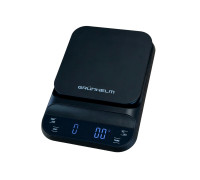 Весы кухонные с таймером для кофе и специй - KES-030B черные Grunhelm