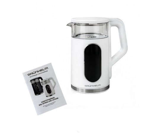 Електрочайник Скло - EKG-25702W бiлий Grunhelm