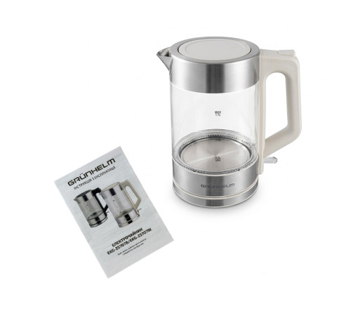 Електрочайник Скло - EKG-25707W білий Grunhelm