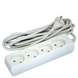 Подовжувач касетний WO4W3M 4 розетки Grunhelm 3 м