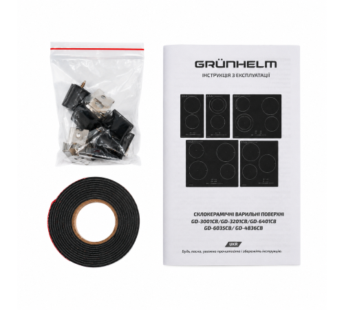 Варочная поверхность GD-6401CB стеклокерамика, 4 конф. Grunhelm