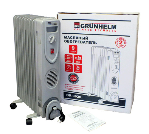Масляный обогреватель GRUNHELM GR-0920 Масляный обогреватель GRUNHELM GR-0920